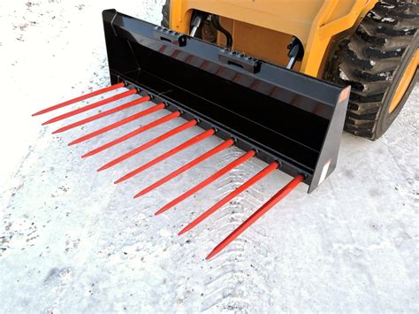 skid steer manure fork tines|manure scraper for skid steer.